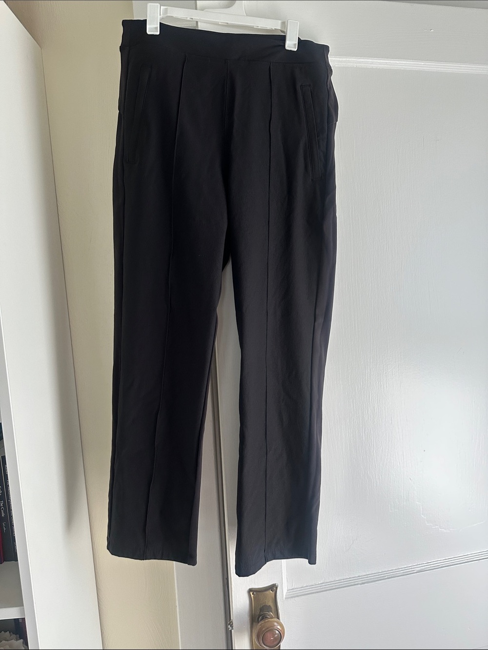 Athleta Black Pleated Tailored Jogger Pants